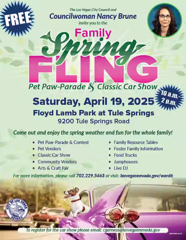 Free Family Spring Fling, Pet Paw Parade & Classic Car Show Event Image