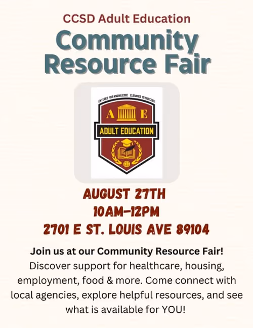 CCSD Adult Education Community Resource Fair Event Image