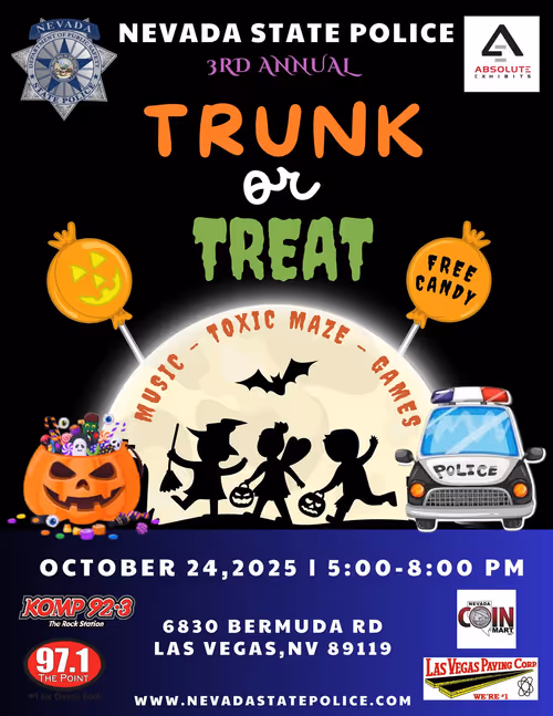 Nevada State Police 3rd Annual Trunk or Treat Event Image