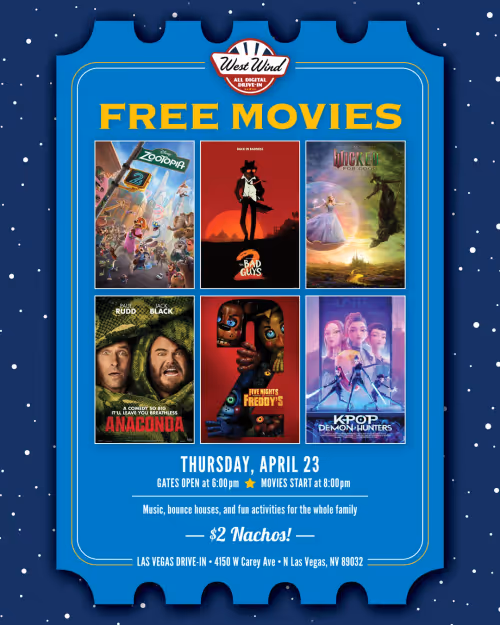 Free Movie Night at West Wind Drive-In Event Image