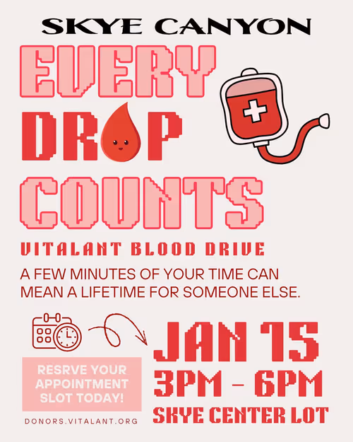 Blood Drive at Skye Canyon Park Event Image