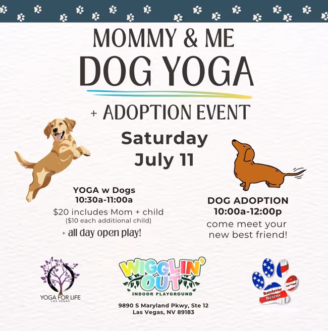 Dog Yoga (tickets) + Adoption Event (free) Event Image
