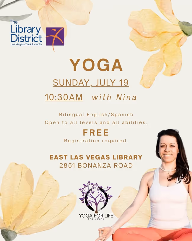Yoga with Nina at East Las Vegas Library Event Image