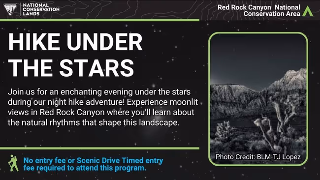 Hike Under the Stars at Red Rock Canyon Event Image
