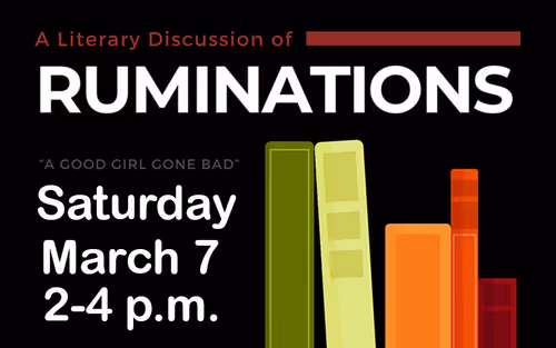Ruminations, Author Book Reading & Signing Event Image