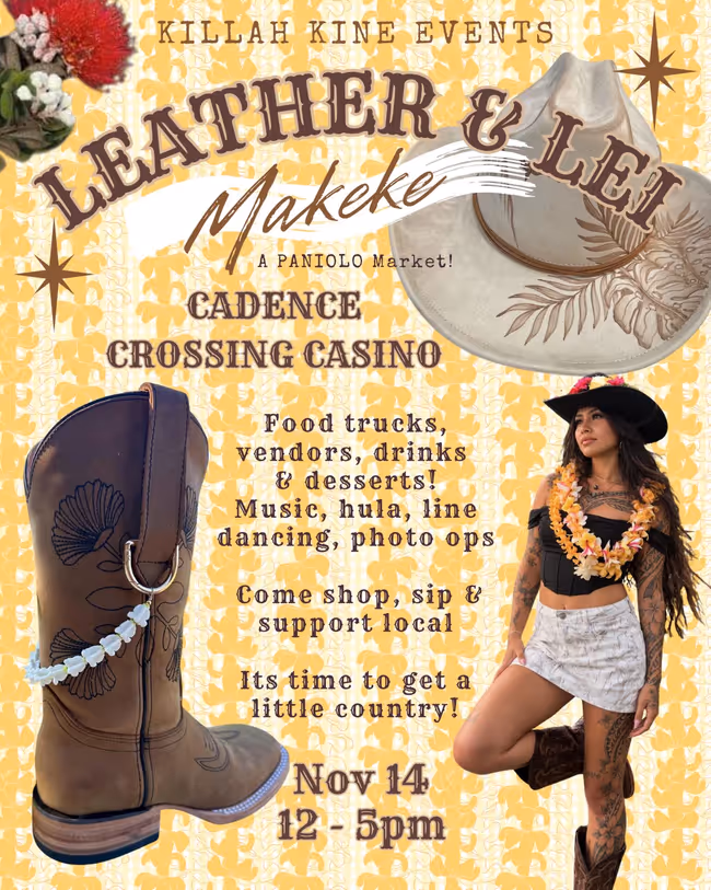 Leather & Lei Mākeke at Cadence Crossing Casino Event Image