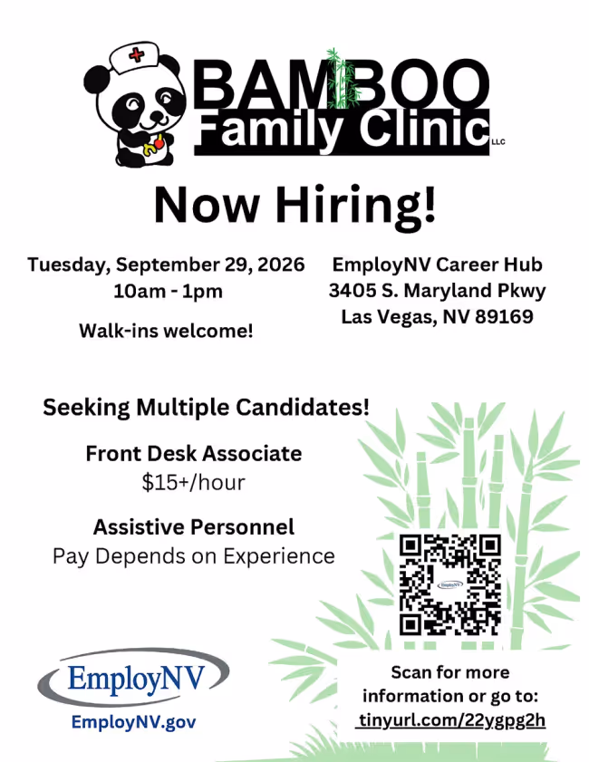 Bamboo Family Clinic Hiring Event Event Image