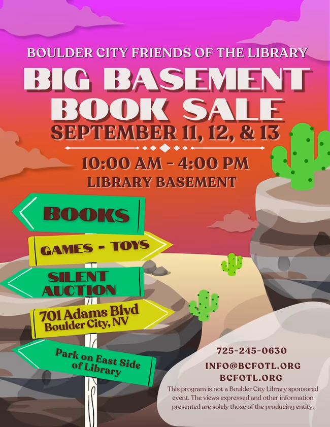 Fall Big Basement Book Sale Event Image