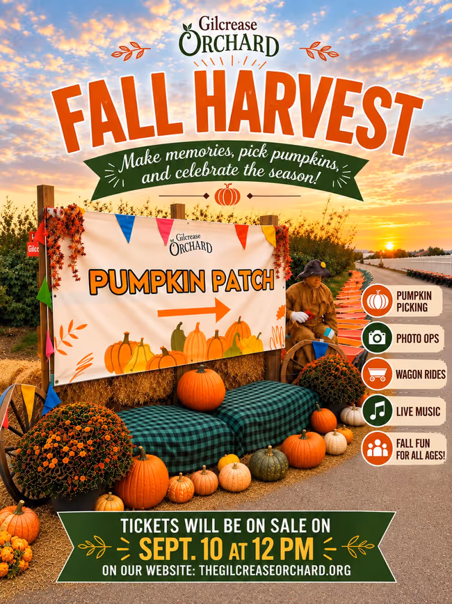 Gilcrease Orchard Fall Harvest Event Image