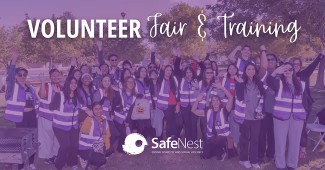 SafeNest Volunteer Fair and Training Event Image