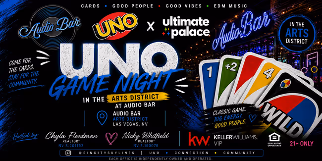 UNO Game Night Out: EDM, Lasers & Cards! Event Image