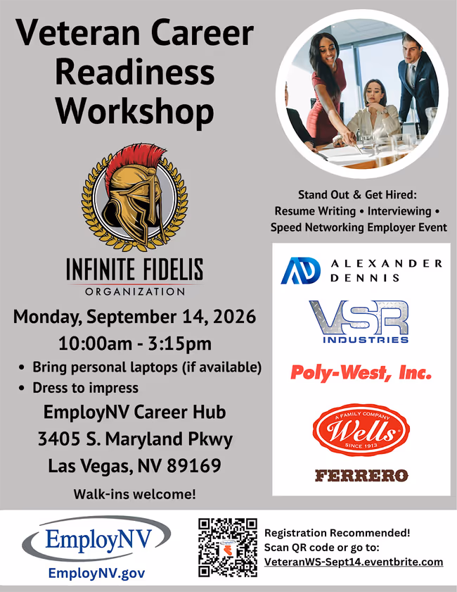 Veteran Career Readiness Workshop Event Image