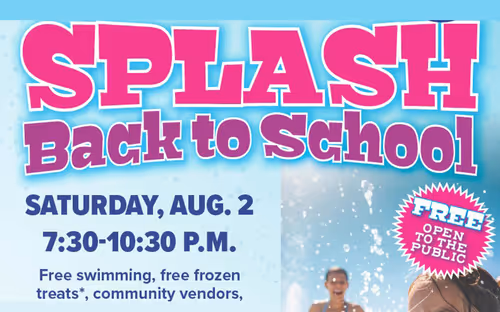 Ward 6 Splash Back-to-School Pool Party & Movie Event Image