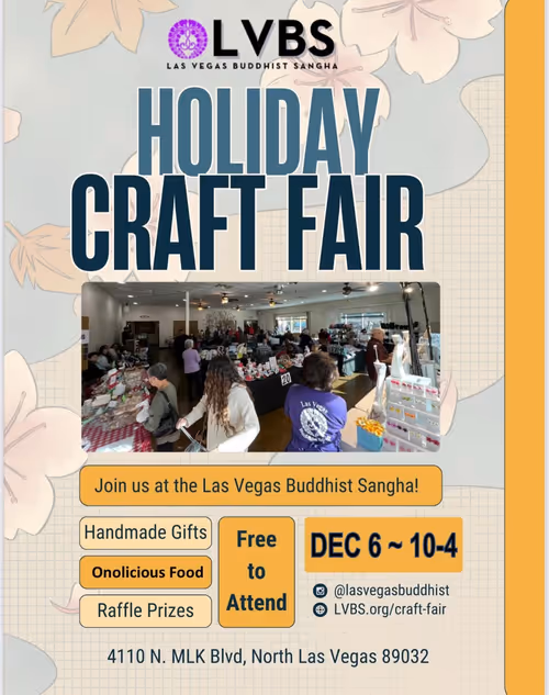 Las Vegas Buddhist Sangha Holiday Craft Fair Event Image