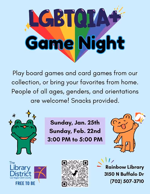 LGBTQIA+ Game Night Event Image