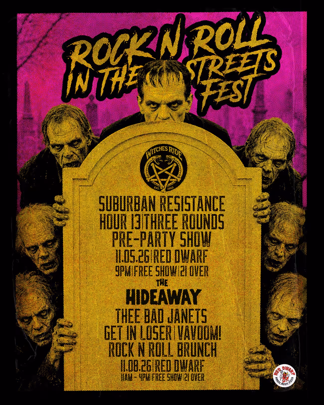 Rock N Roll In The Streets: Witches Rid, Suburban Resistance, Hour 13, Three Rounds Event Image