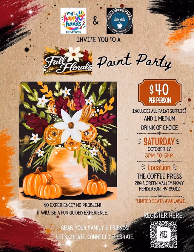 Fall Florals Paint Party Event Image