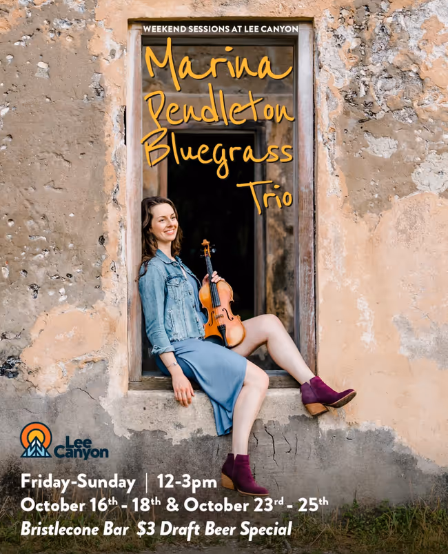 Fall Mountain Music Weekend at Lee Canyon's Bristlecone Bar: Marina Pendleton Bluegrass Trio Event Image