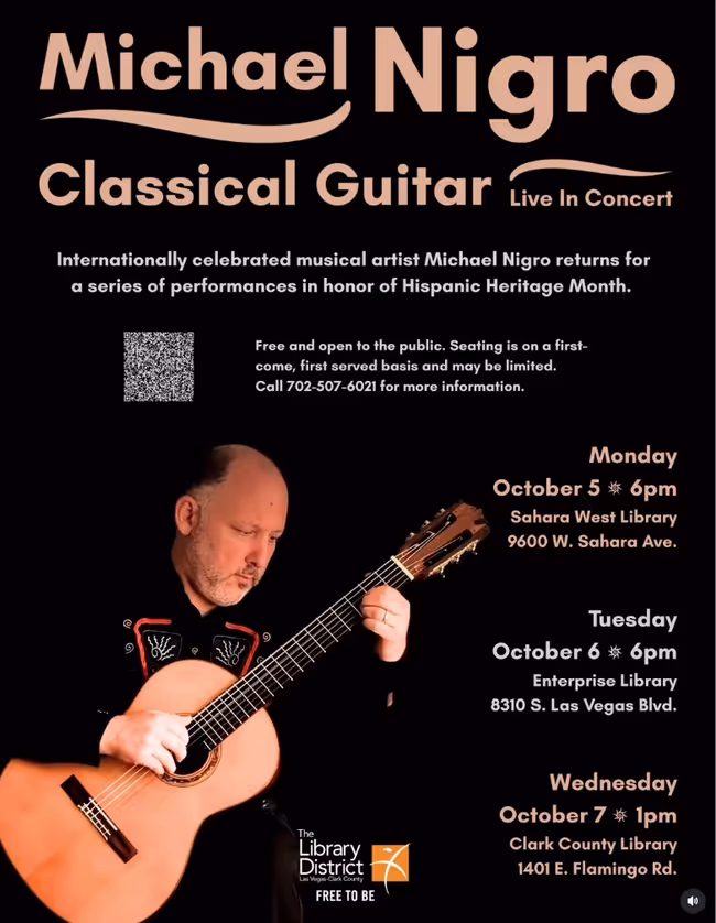 Michael Nigro: Classical Guitar, Live in Concert Event Image