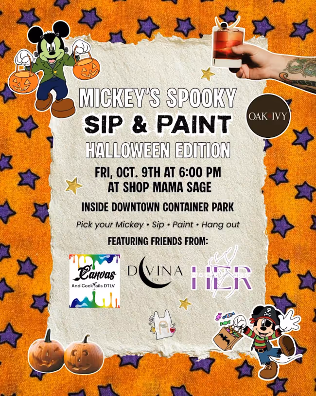 Mickey’s Spooky Sip and Paint: Halloween Edition Event Image