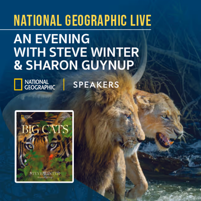 National Geographic Live: An Evening with Steve Winter & Sharon Guynup Event Image