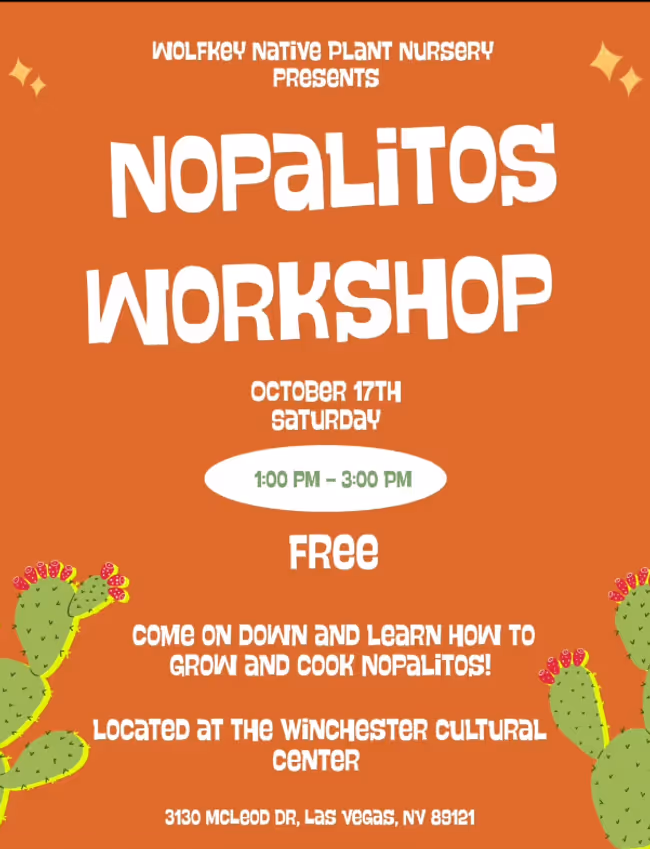 Nopalitos Workshop at the Winchester cultural center Event Image