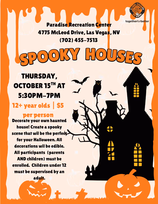 Spooky Houses: Decorate your own haunted house! Event Image