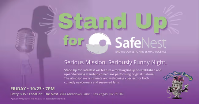 Stand Up for SafeNest: Serious Mission. Seriously Funny Night. Event Image